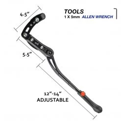 Lumintrail Bicycle Kickstand: Rear Dual Mount: 24-28 Inches