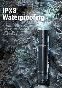 Klarus E3 2200 Lumens Handheld Flashlight, USB C Rechargeable Dual Tail Switch, With 5000mAh 21700 Battery Outdoor Recreation