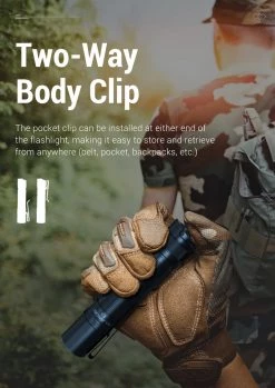 Klarus E3 2200 Lumens Handheld Flashlight, USB C Rechargeable Dual Tail Switch, With 5000mAh 21700 Battery Outdoor Recreation