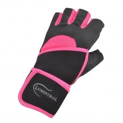 Lumintrail Cycle Half Finger Weight Lifting Gloves With Wrist Wrap