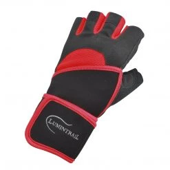 Lumintrail Cycle Half Finger Weight Lifting Gloves With Wrist Wrap