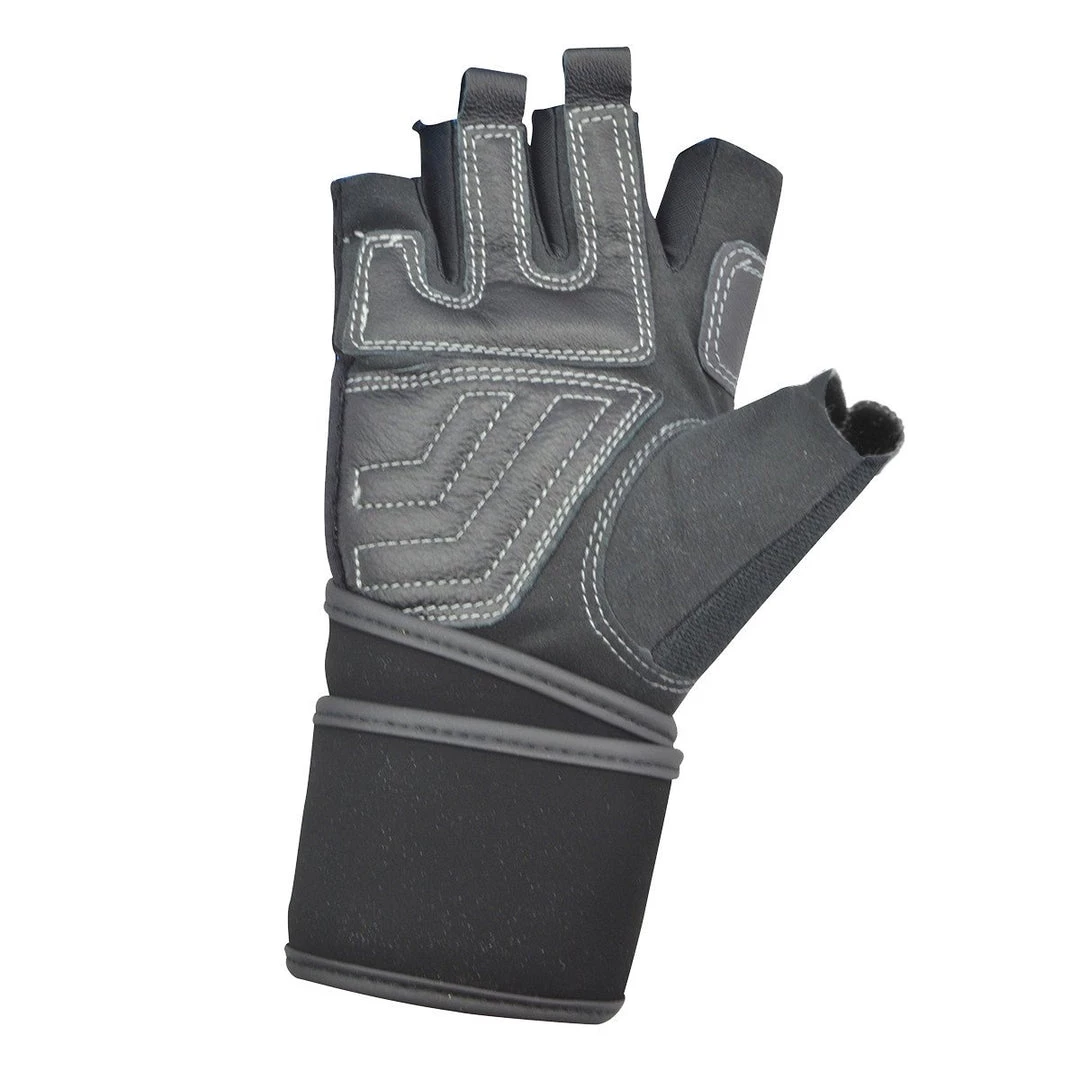 Lumintrail Half Finger Leather Padded Weight Lifting Gloves With Wrist Wrap Cycle 5 Lumintrail Half Finger Leather Padded Weight Lifting Gloves With Wrist Wrap Cycle
