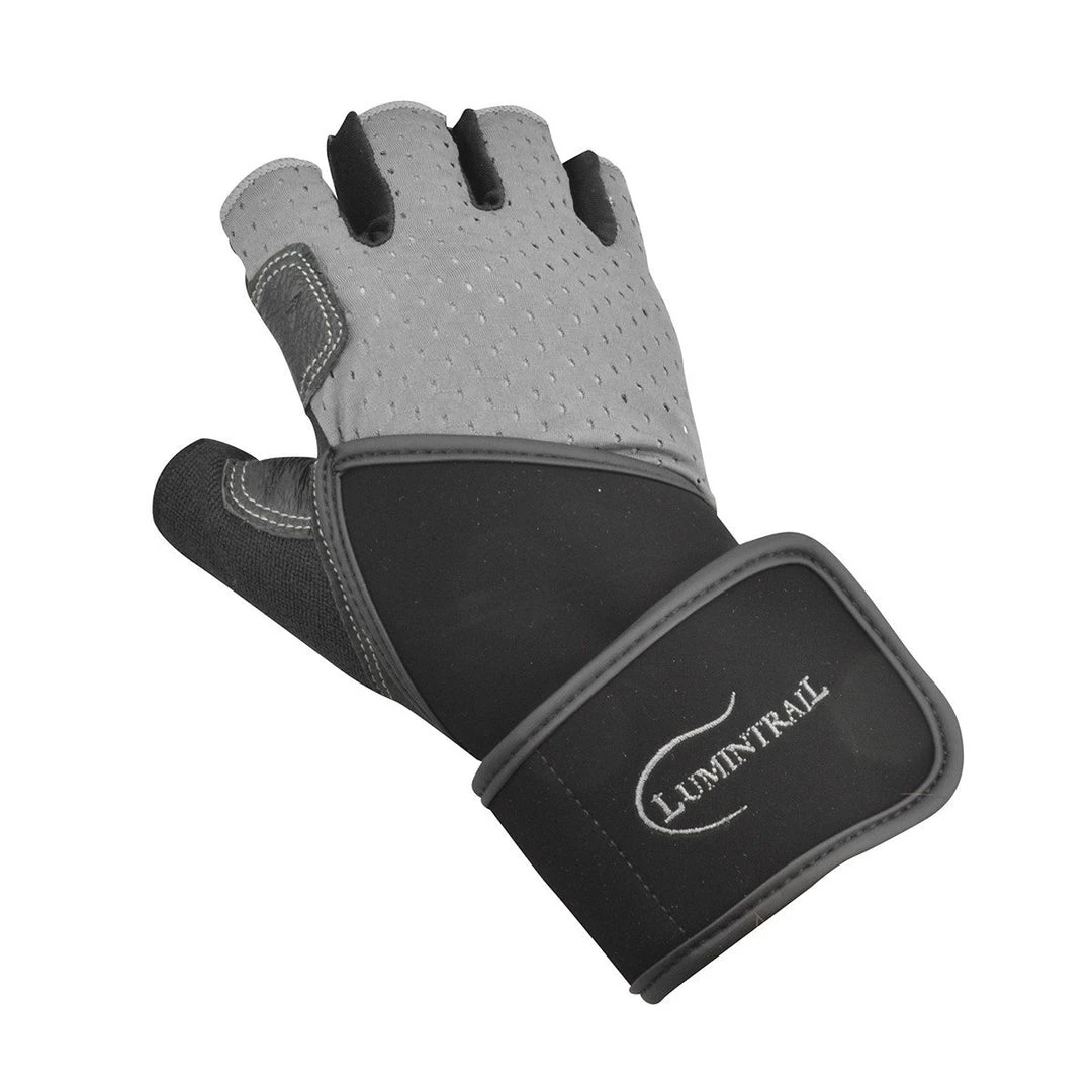 Lumintrail Half Finger Leather Padded Weight Lifting Gloves With Wrist Wrap Cycle 4 Lumintrail Half Finger Leather Padded Weight Lifting Gloves With Wrist Wrap Cycle