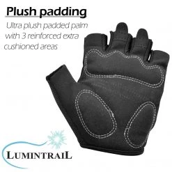 Lumintrail Bicycle Gloves, Half Finger Shock-Absorbing
