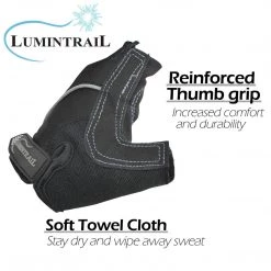 Lumintrail Bicycle Gloves, Half Finger Shock-Absorbing