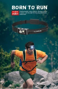 Klarus HR1 Pro 400 Lumens Ultra-Slim Running Headlamp, 1200 MAh USB Rechargeable CREE Led Headlamp With Red Light Headlamps 10 Klarus HR1 Pro 400 Lumens Ultra-Slim Running Headlamp, 1200 MAh USB Rechargeable CREE Led Headlamp With Red Light Headlamps