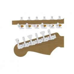 Hipshot Guitar Tuner Upgrade Kit 6 Inline Headstock Grip-Lock Open Bass Side Non Staggered - Chrome Outdoor Recreation