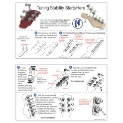 Hipshot Guitar Tuner Upgrade Kit 6 Inline Headstock Grip-Lock Open Bass Side Non Staggered - Chrome Outdoor Recreation