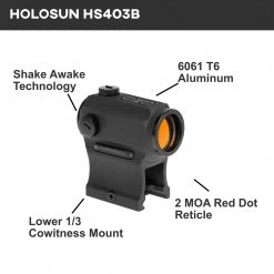 Holosun HS403B Micro Red Dot Sight 2 MOA Dot Reticle
