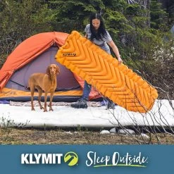 Outdoor Recreation Klymit Insulated Static V Lite Sleeping Pad, Mango Orange