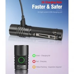Outdoor Recreation Klarus G15 Rechargeable Flashlight 4000 Lumen LED Tactical Light