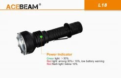 Outdoor Recreation Acebeam L18 1500 Lumens LED Tactical Flashlight With Rechargeable 21700 Battery
