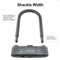 Lumintrail Bicycle Combination U-Lock, Medium Security