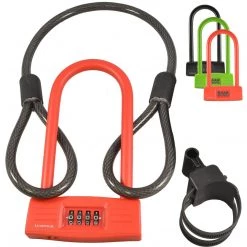 Lumintrail Bicycle Combination U-Lock - Good Security