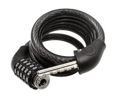 Lumintrail Bike Lock With 12mm Self Coiling Steel Cable