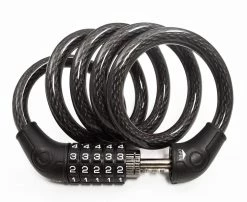 Lumintrail Bike Lock With 12mm Self Coiling Steel Cable