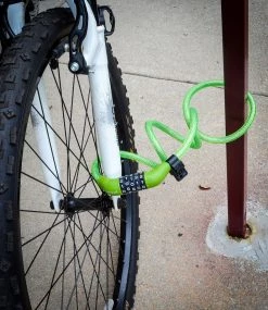 Lumintrail Bike Lock With 12mm Self Coiling Steel Cable