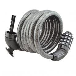 Lumintrail 6-Foot Combination Bicycle Cable Lock With Mounting Bracket