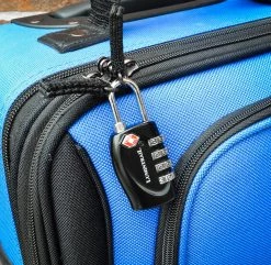 Lumintrail Travel Lock With Steel Cable - TSA Approved 4 Digit Combination Outdoor Recreation