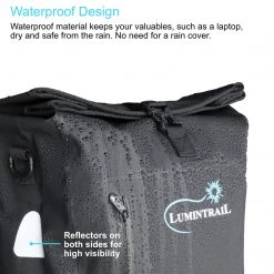 Lumintrail Bike Pannier Bag And Backpack Waterproof Rear Bicycle Bag Fits E-Bike Outdoor Recreation