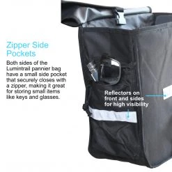 Lumintrail Double Pannier Bike Bags 36L Bag Capacity For Rear Bicycle Rack Outdoor Recreation