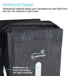 Lumintrail Double Pannier Bike Bags 46L Bag Capacity For Rear Bicycle Rack Outdoor Recreation