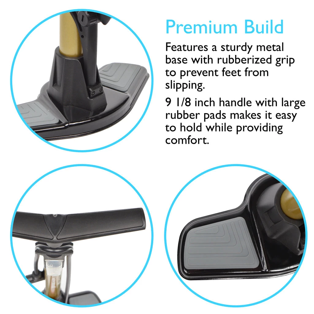 Lumintrail Bike Floor Pump Dual Valve With Gauge PM-38 Outdoor Recreation 3 Lumintrail Bike Floor Pump Dual Valve With Gauge PM-38 Outdoor Recreation