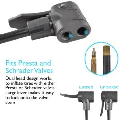 Lumintrail Bike Floor Pump Dual Valve With Gauge PM-38 Outdoor Recreation 11 Lumintrail Bike Floor Pump Dual Valve With Gauge PM-38 Outdoor Recreation