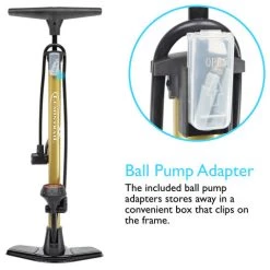 Outdoor Recreation Lumintrail 160 PSI Dual Valve Bike Pump With High Pressure Gauge PM-32B