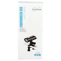 Lumintrail Bike Headlight: USB Rechargeable With Tail Light Set