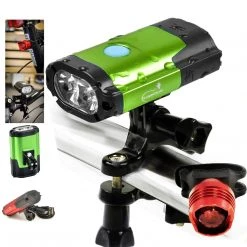 Lumintrail Bike Headlight: USB Rechargeable With Tail Light Set