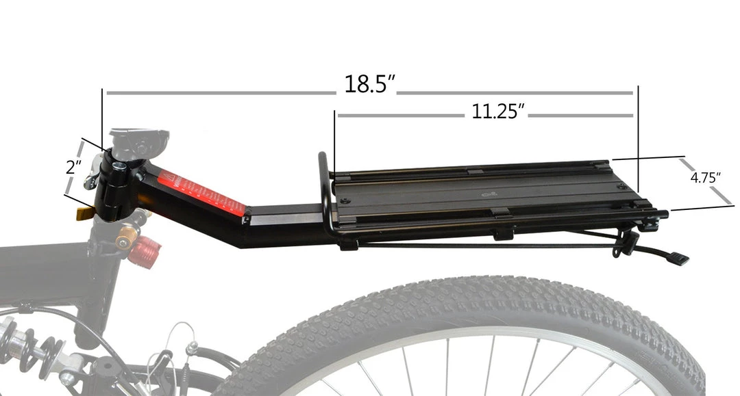 Lumintrail Quick Release Rear Seatpost Bike Cargo Rack 6 Lumintrail Quick Release Rear Seatpost Bike Cargo Rack