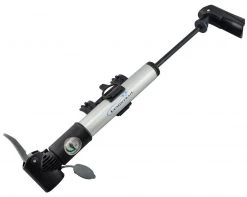 Lumintrail Outdoor Recreation Mini Bike Pump Rotating Dual Nozzle Head With Built-in Gauge