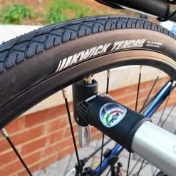 Lumintrail Outdoor Recreation Mini Bike Pump Rotating Dual Nozzle Head With Built-in Gauge