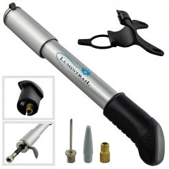 Lumintrail Outdoor Recreation Mini Bike Pump With Retractable Hose And Nozzle Adapter