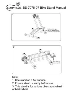 Lumintrail Bike Floor Storage Stand For Mountain And Road Bicycle Indoor Outdoor Garage Storage