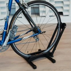 Lumintrail Bike Floor Storage Stand For Mountain And Road Bicycle Indoor Outdoor Garage Storage