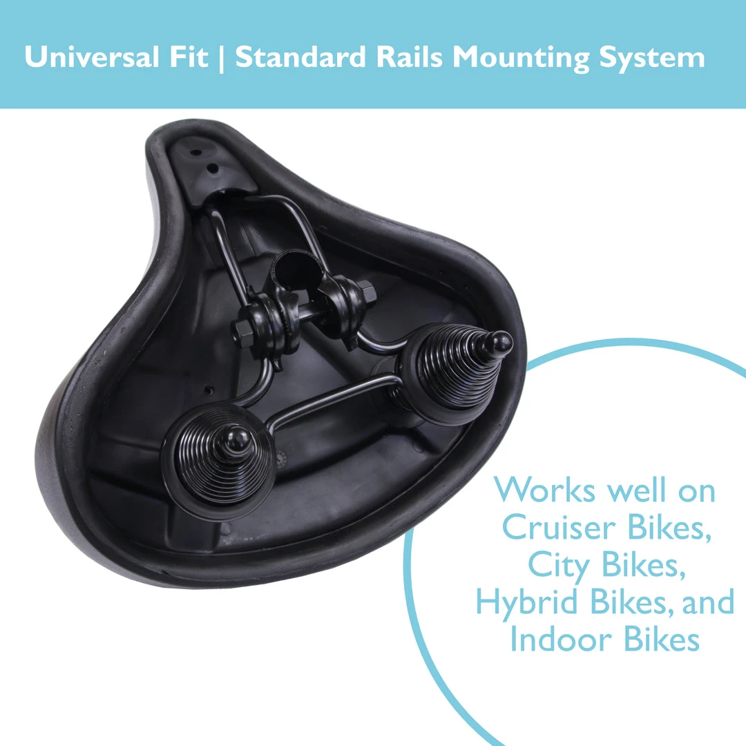 Outdoor Recreation Lumintrail Oversize Comfort Bike Seat Universal Fit Wide Saddle For Outdoor And Exercise Bikes 5 Outdoor Recreation Lumintrail Oversize Comfort Bike Seat Universal Fit Wide Saddle For Outdoor And Exercise Bikes