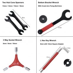 Outdoor Recreation Lumintrail 38 Piece Bike Tool Kit Bicycle Repair Tool Box For Mountain And Road Bikes With Storage Case