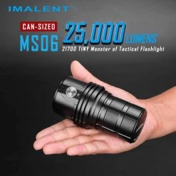 IMALENT Rechargeable LED Flashlight 25000 Lumens, With 3 X 21700 Batteries