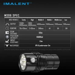 IMALENT Rechargeable LED Flashlight 25000 Lumens, With 3 X 21700 Batteries 16 IMALENT Rechargeable LED Flashlight 25000 Lumens, With 3 X 21700 Batteries