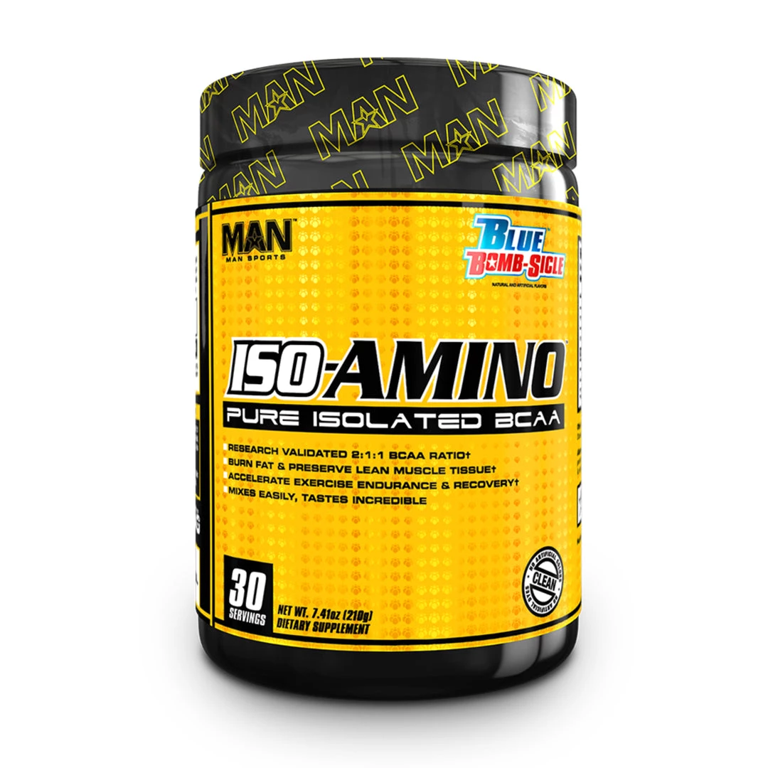 Man Sports ISO-Amino Pure Isolated BCAA's - 30 Servings Health Supplements 1 Man Sports ISO-Amino Pure Isolated BCAA's - 30 Servings Health Supplements