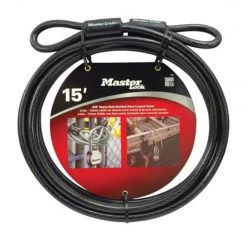 Master Lock 72PDF Heavy Duty 15ft Security Cable With Looped Ends Outdoor Recreation