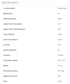 Nikon 7238 Action 8x40 EX Extreme All-Terrain Binocular Sport Optics