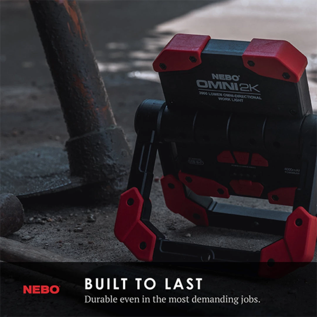 Nebo OMNI 2K Rechargeable Work Light 2000 Lumen LED Light And Power Bank 3 Nebo OMNI 2K Rechargeable Work Light 2000 Lumen LED Light And Power Bank