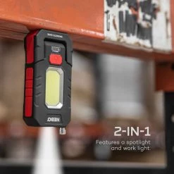 Nebo Rechargeable WorkBrite Grab Work Light 300 Lumen LED With Magnetic Grabber Tool