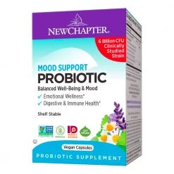 Health Supplements New Chapter Mood Support Probiotic Supplement, Digestive And Immune Health, 30 Vegan Capsules - 0114