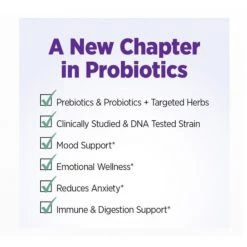 Health Supplements New Chapter Mood Support Probiotic Supplement, Digestive And Immune Health, 30 Vegan Capsules - 0114