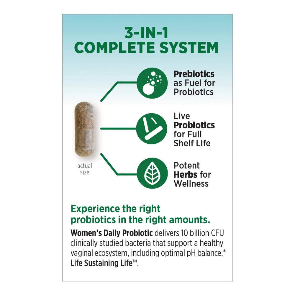 New Chapter Women's Daily Probiotic With Prebiotics And Probiotics, Vegan, Non-GMO, 30 Vegan Capsules - 0112 Health Supplements 7 New Chapter Women's Daily Probiotic With Prebiotics And Probiotics, Vegan, Non-GMO, 30 Vegan Capsules - 0112 Health Supplements