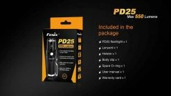 Outdoor Recreation Fenix PD25 LED Flashlight 550 Lumens